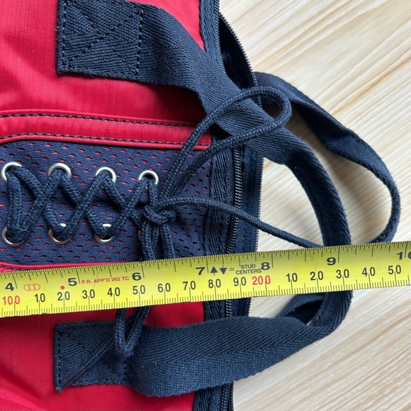 Vintage Tommy Hilfiger Duffle bag lace -up design in Red and Navy blue - Picture 7 of 11